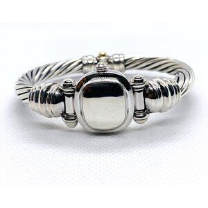 David Yurman Hinge Watch Case Bangle Bracelet 925 585 14k 6"